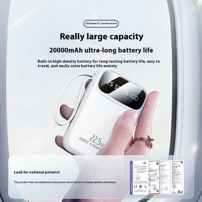 Compact And Portable Large Capacity Portable Power With Cable